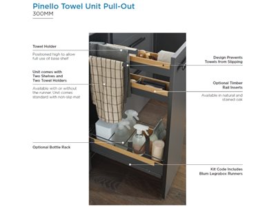 Nover Peka Pinello Towel Rail Unit Pull Out