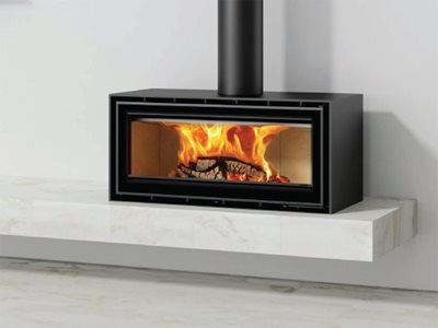 Castworks Modern Portugese Wood Fire Heater in Living Space