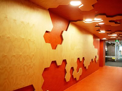 Keystone Linings Key-Ply Wall Feature Jigsaw Shape Commercial Corridor