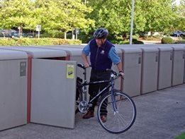 CycleSafe bicycle lockers from Cora Bike Rack