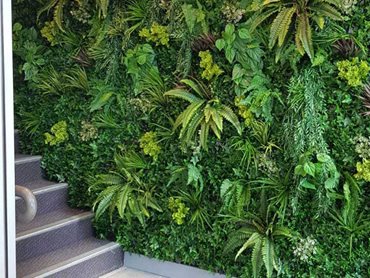 A total of 16 Urban Luxe green wall panels were installed by the Evergreen team.