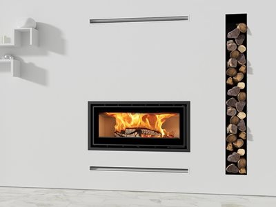 Castworks Recessed Wall Fireplace in Modern Home Interior