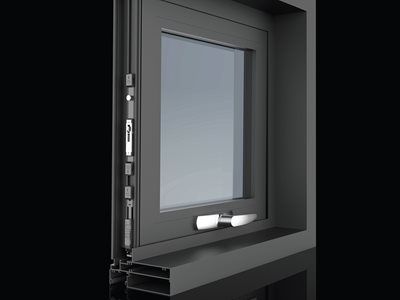 Detailed product image of window with multi point lock system