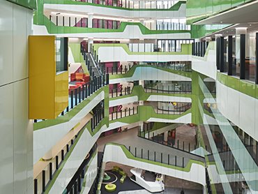 Perth Children's Hospital atrium space featuring Corian design