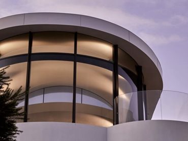 Curved windows are synonymous with Art Deco design