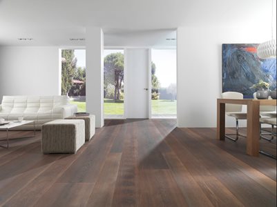 Style Timber Chalet Flooring Dark Wood Residential Living Room Interior