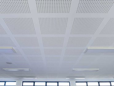 Gyprock Gyptone perforated plasterboard on the ceiling