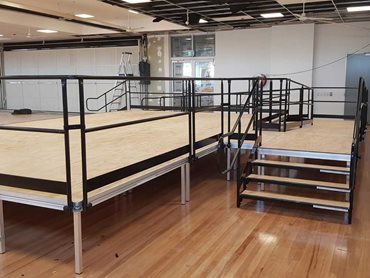 QUATTRO Stage, Ramp and Steps with Australian Standard Compliant Hand Rails