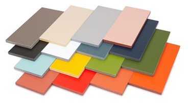 Cemintel cladding range of colour swatches