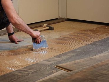 Installing wide planks is a time-saving option 