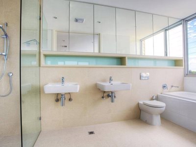 James Hardie Secura Interior Flooring Full Bathroom