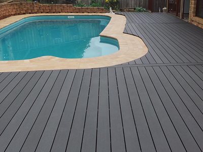 Futurewood CleverDeck Solid Composite Timber Deck Pool Side
