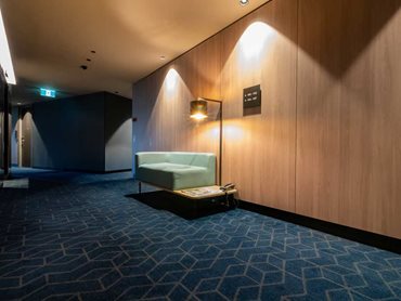 GH Commercial printed custom carpet designs on two-metre wide sheets for various areas of the chic Melbourne hotel