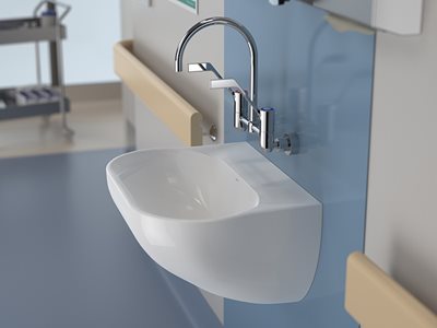 Caroma G Series+ Exposed Wall Sink Set Surgical Basin Tapware