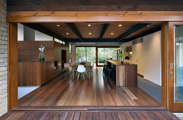 Timber home renovation interior