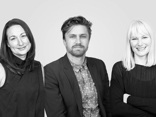 Kellie Payne (left),&nbsp;Cian Davis(centre) and&nbsp;Rachael McCarthy (right) are the new Bates Smart directors. Image: Supplied

