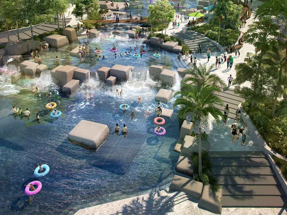 The proposed Brisbane Rock Pools at Victoria Park