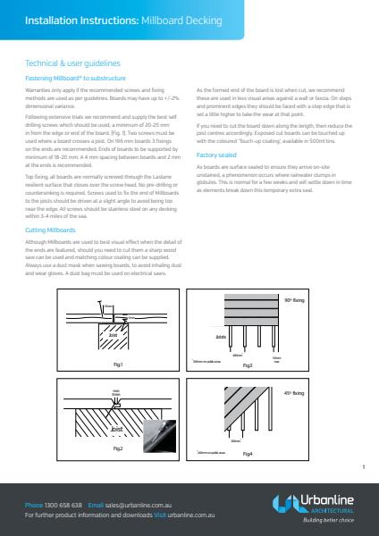 Millboard decking installation instructions