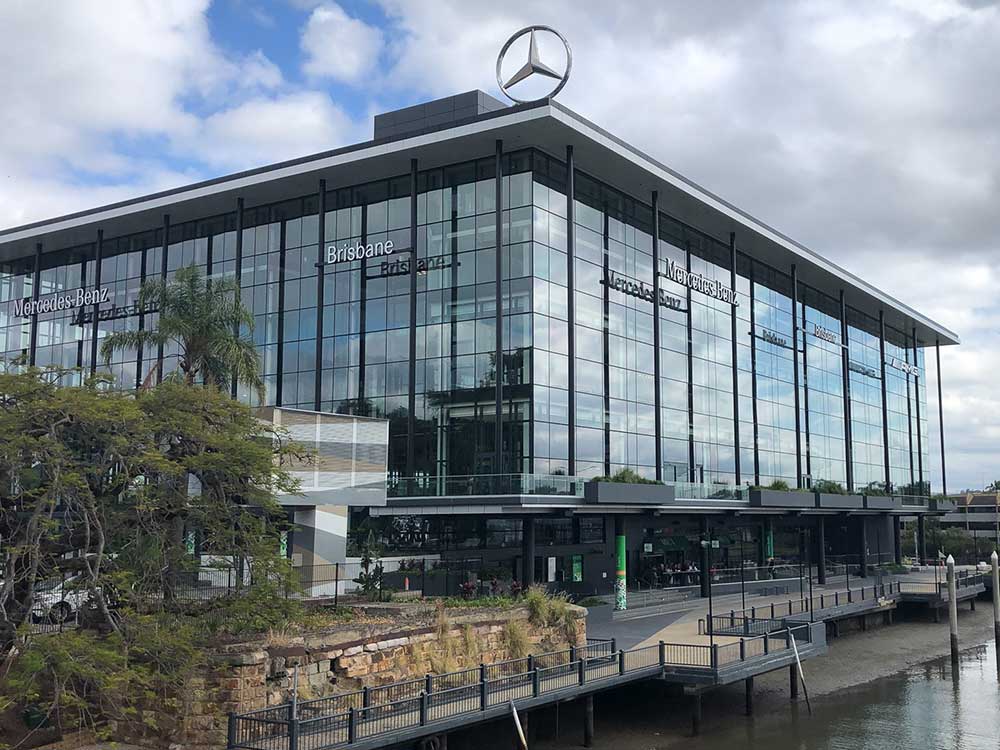 The new Mercedes Benz Autohaus flagship store in Newstead, Queensland 