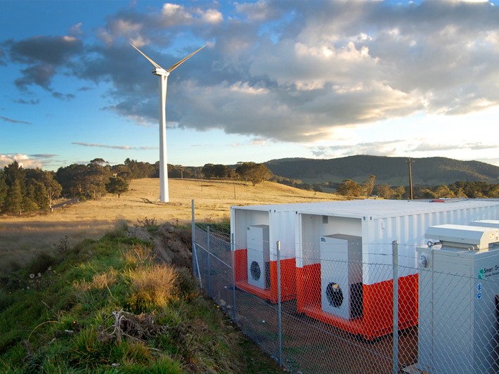 Ecoult has a trial wind smoothing project running at Hampton Wind Farm (New South Wales, Australia)
