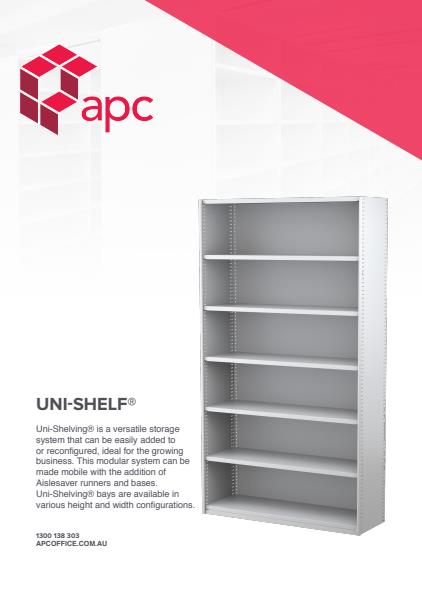 APC Uni Shelf Spec Sheet