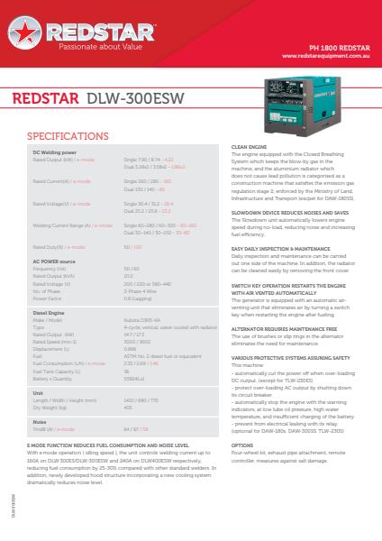 Redstar DLW-300ESW Welders
