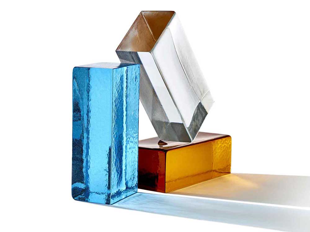 Poesia collection of solid glass bricks