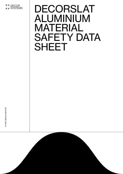 DecorSlat Ali Material Safety Data Sheet