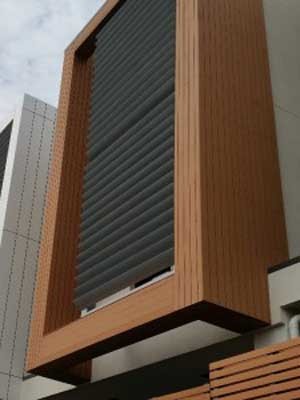 Futurewood composite cladding was used at the Innova townhouse project
