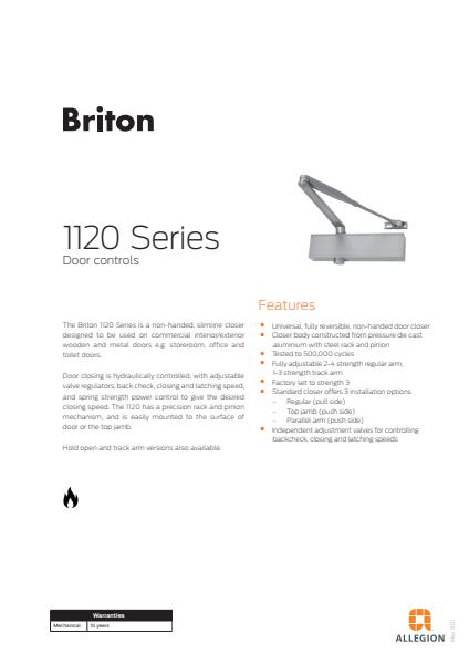 Briton 1120 Series Product Catalogue