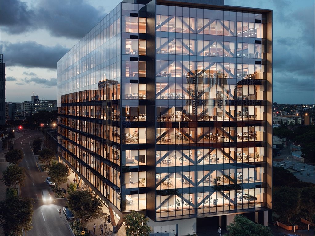 25 King is set to become the tallest and largest engineered timber office building in the world. Image: Lendlease
