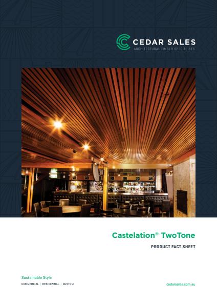 Cedar Sales Castelation TwoTone fact sheet