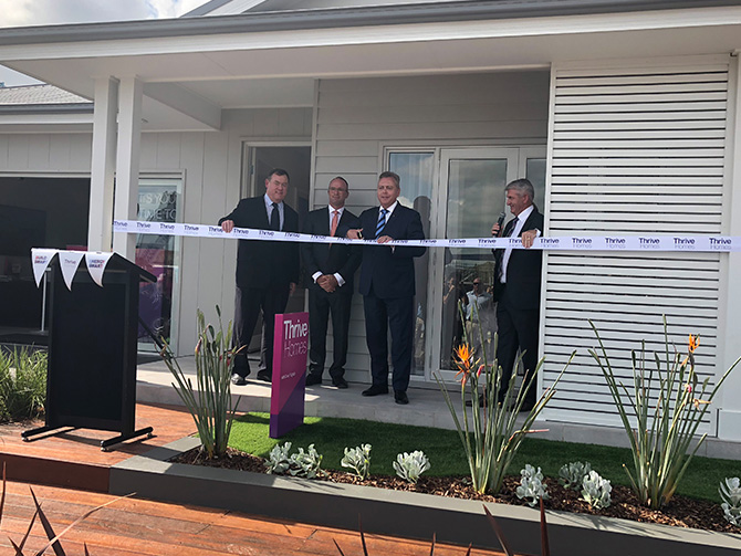 Planning and Housing Minister, Anthony Roberts, was in Marsden Park in Sydney&rsquo;s north-west recently to cut the ribbon on a new, innovative display home on Stockland&rsquo;s Elara housing estate. Image: Supplied
