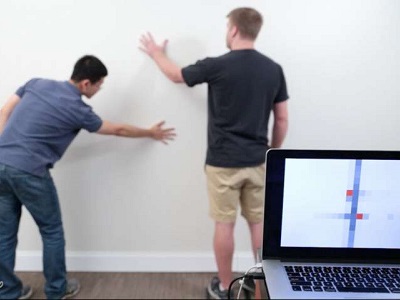 Wall++ technology can turn an entire wall into a touchpad (Credit: Carnegie Mellon University)
