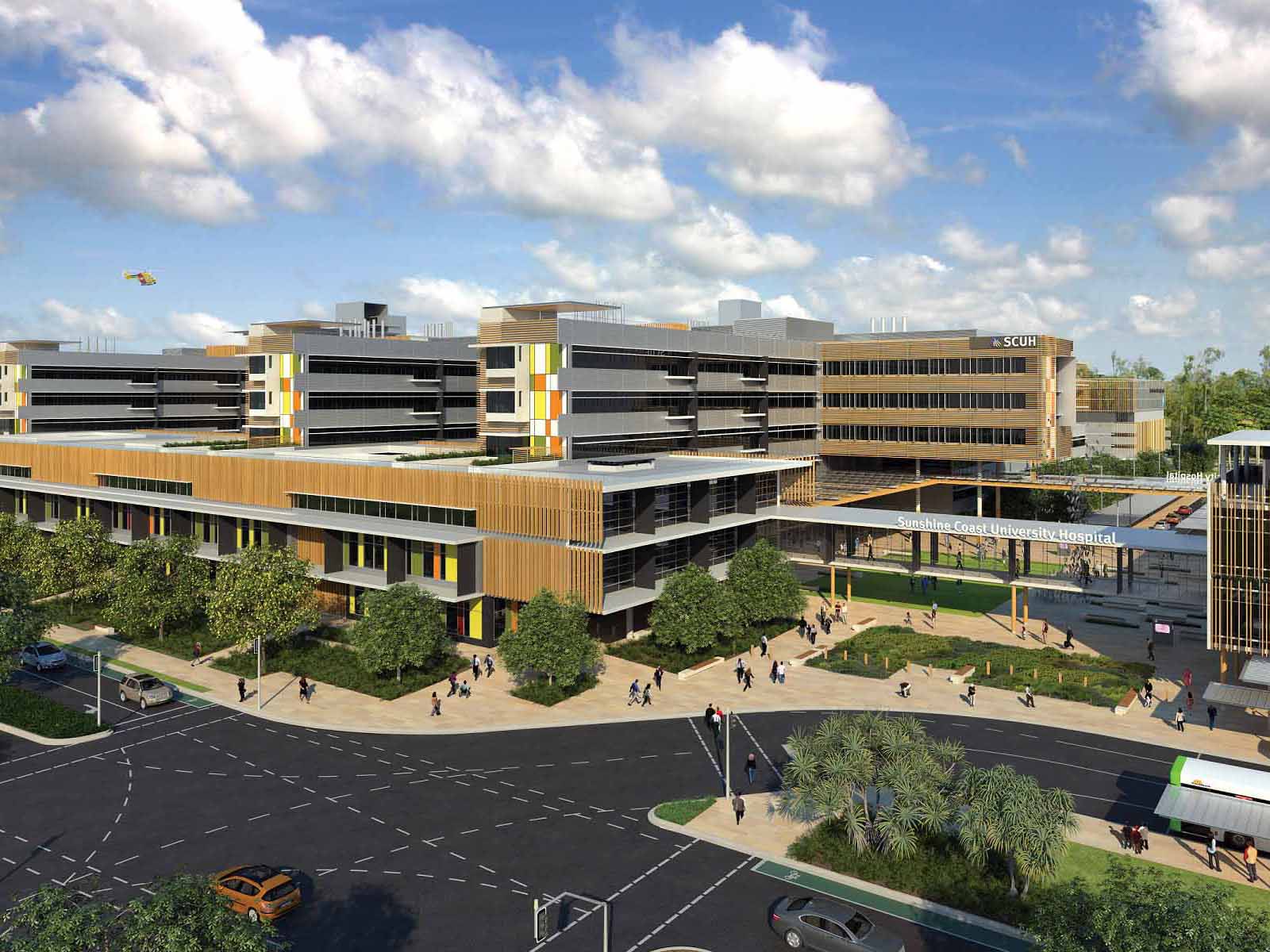 The Queensland Government&#39;s $1.8 billion Sunshine Coast University Hospital (SCUH) has become the largest public healthcare facility in Australia to achieve the building industry&#39;s highest honour with a 6 Star Green Star Healthcare v1 Design and As-Built rating. Image: Ochre Health
