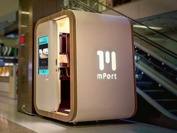 mPort’s 3D scanning pod featuring Corian cladding