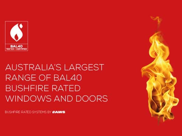 AWS&rsquo; aluminium windows and doors meet the BCA requirements for bushfire compliance
