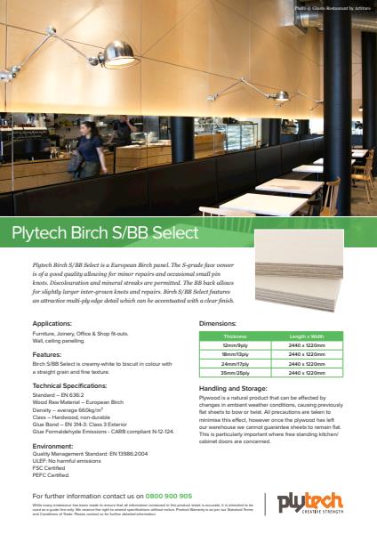 Plytech Birch S/BB Select
