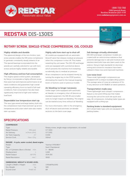 Redstar DIS-130ES Compressor
