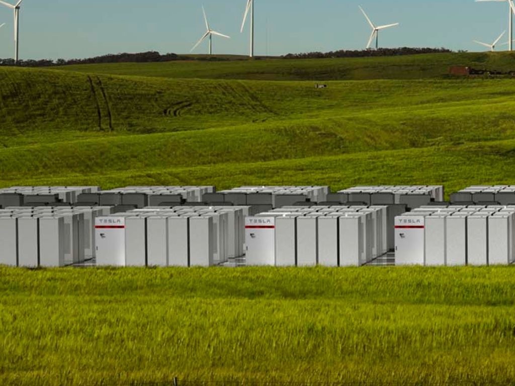 Known as the world&#39;s largest gridscale battery, the Hornsdale Power Reserve battery project had already been more than halfway completed by the project signing date. Image: Teslarati
