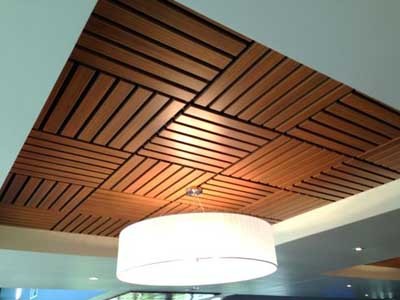 Linear batten ceiling panels at the Davistown RSL club