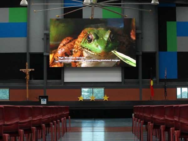Ci&rsquo;s LED display screen at Marymede Catholic College
