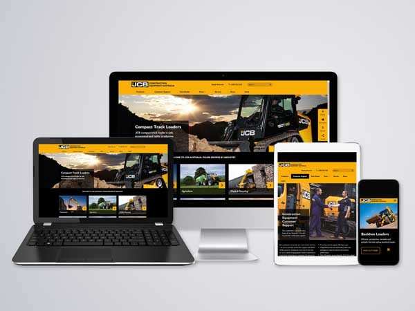 The all new JCB CEA website is optimised for use across mobiles, tablets and desktops
