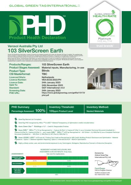 103 SilverScreen Earth PhD Certificate