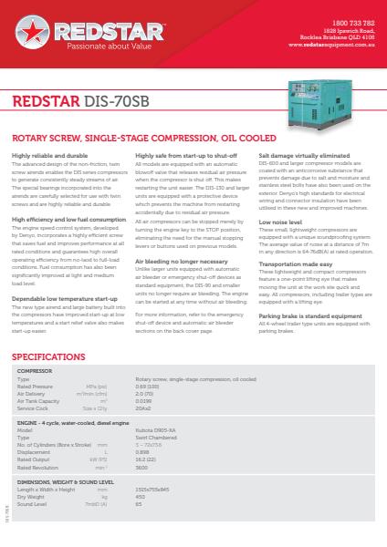 Redstar DIS-70SB Compressor