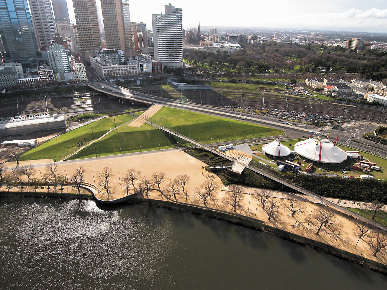 Birrarung Marr in Victoria, by TCL and Ecodynamics. Image: TCL
