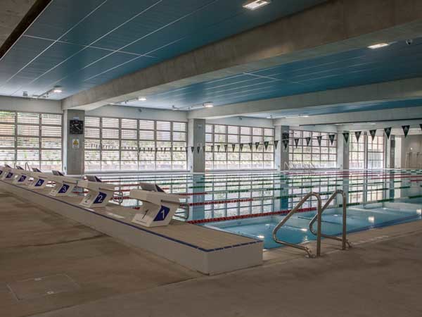 The Aquatic Centre at Trinity Grammar School featuring Safetyline Jalousie louvre windows
