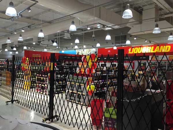 Liquorland store at Gungahlin Coles Supermarket secured with ATDC safety barriers
