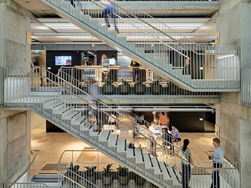 Interior staircase of Arup HQ office