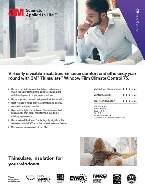 3M Thinsulate Window Film Climate Control